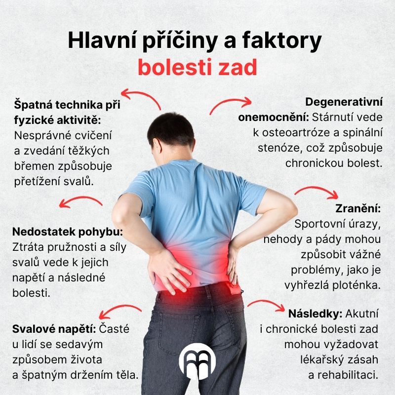 Hlavní příčiny a faktory bolesti zad